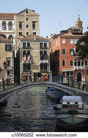 Bridge over canal in Venice, Italy. View Large Photo Image Stock Image - Bridge over canal in Venice, Italy.. Fotosearch