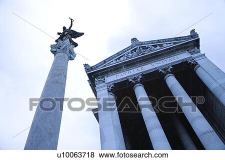 Building and statue in Rome, Italy. View Large Photo Image Stock Photo - Building and statue in Rome, Italy.. Fotosearch