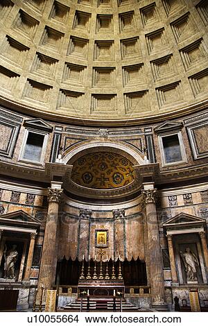Interior of Pantheon, Rome, Italy. View Large Photo Image Picture - Interior of Pantheon, Rome, Italy.. Fotosearch