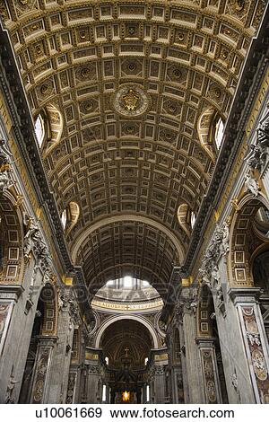 Interior of St. Peter's Basilica in Rome, Italy. View Large Photo Image Stock Photo - Interior of St. Peter's Basilica in Rome, Italy.. Fotosearch