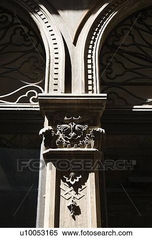 Stock Photography - Ornate column in Venice, Italy.. Fotosearch