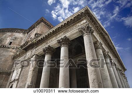 Stock Image - Pantheon exterior in Rome, Italy.. Fotosearch