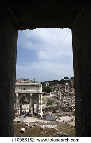Stock Image - Roman Forum ruins in Rome, Italy.. Fotosearch