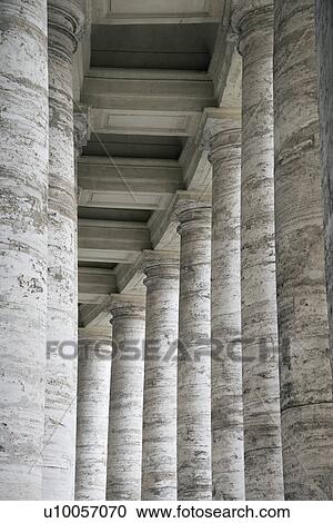 Stock Image - Several marble columns in Rome, Italy.. Fotosearch