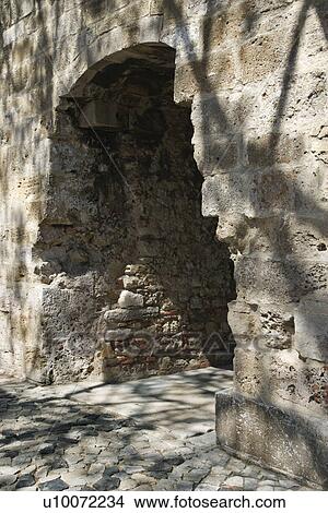 Picture - Arched doorway in Lisbon, Portugal.. Fotosearch
