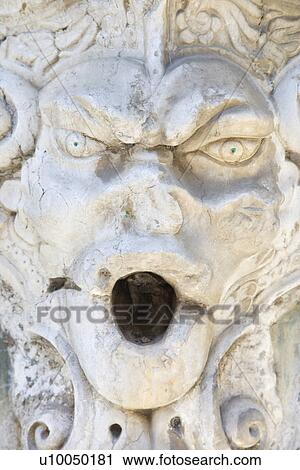 Stock Image - Close-up of architectural sculpture on building in Lisbon, Portugal.. Fotosearch
