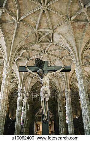 Crucifixion scene in Jeronimos Monastery in Lisbon, Portugal. View Large Photo Image Stock Image - Crucifixion scene in Jeronimos Monastery in Lisbon, Portugal.. Fotosearch