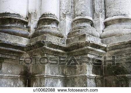 Stock Photo - Detail of columns in Lisbon, Portugal.. Fotosearch