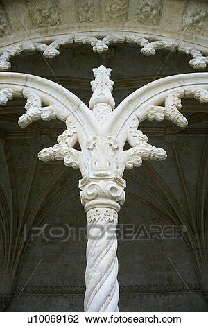 Ornate column on Jeronimos Monastery in Lisbon, Portugal. View Large Photo Image Stock Image - Ornate column on Jeronimos Monastery in Lisbon, Portugal.. Fotosearch