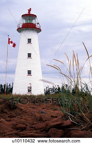 Stock Image - Cape Bear Lighthouse. Fotosearch