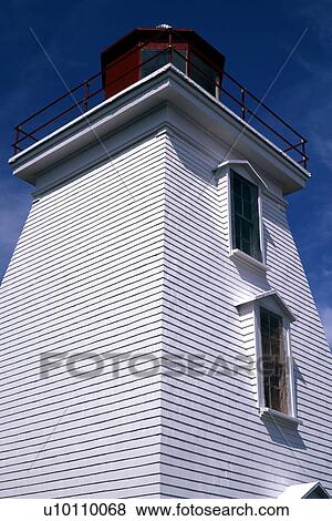 Stock Photo - Cape Tryon Lighthouse. Fotosearch