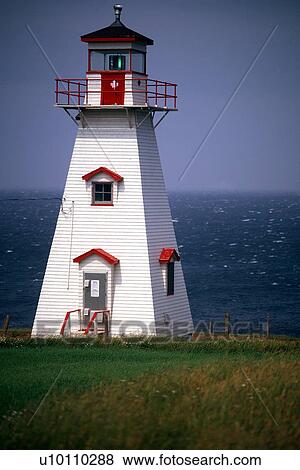 Stock Photo - Cape Tryon Lighthouse. Fotosearch