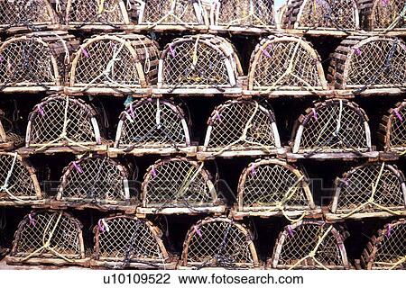 Lobster pots-Trocadie Bay View Large Photo Image Stock Image - Lobster pots-Trocadie Bay. Fotosearch