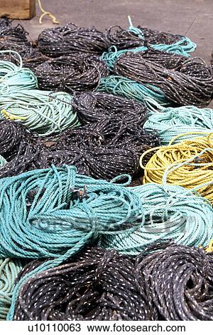 Stock Image - Trocadie Bay-fishing boats. Fotosearch