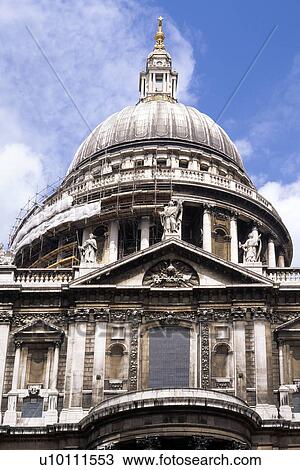 Stock Image - Exterior of St Pauls Cathedral. Fotosearch