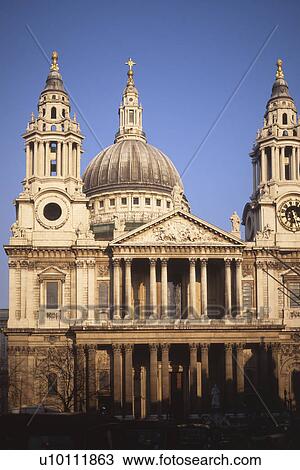 Stock Image - Exterior of St Pauls Cathedral. Fotosearch