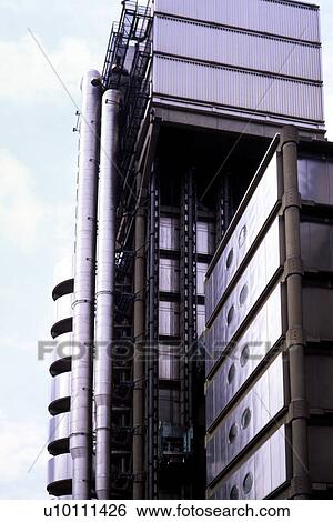 Stock Photograph - Lloyds of London Building exterior detail. Fotosearch