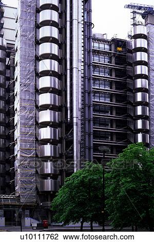 Stock Image - Lloyds of London, exterior detail. Fotosearch