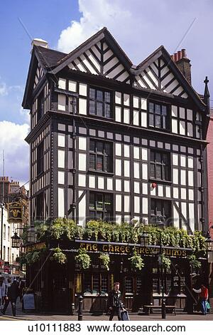 Stock Image - The Three Greyhounds pub, Theatreland, London. Fotosearch