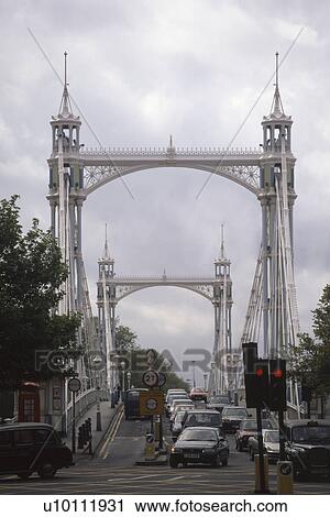 Stock Image - Albert Bridge, Chelsea. Fotosearch