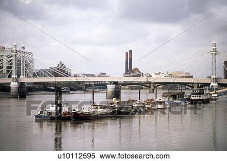 Albert Bridge, Chelsea View Large Photo Image Stock Photography - Albert Bridge, Chelsea. Fotosearch