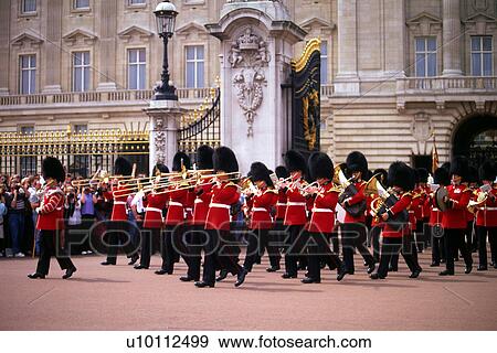 Stock Photo - Changing of the guard, Buckingham Palace. Fotosearch