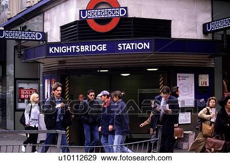Stock Photo - Underground station - Knightsbridge. Fotosearch