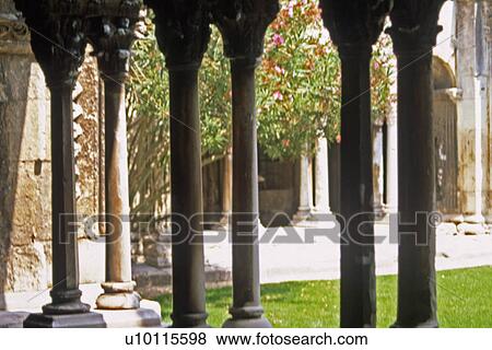 Stock Photo - Arles - cloister of Eglise de Trophime. Fotosearch