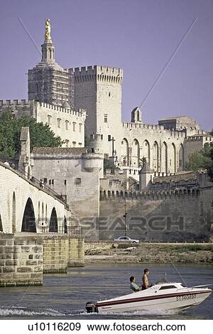 Avignon - view of Pont and Palais du Papes View Large Photo Image Stock Photo - Avignon - view of Pont and Palais du Papes. Fotosearch