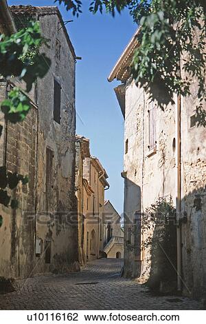Castillons du Gard-street View Large Photo Image Stock Image - Castillons du Gard-street. Fotosearch