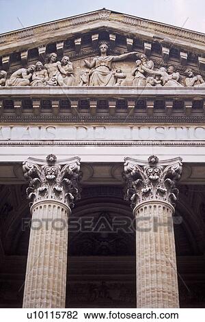 Stock Image - Nimes - Maison Carree - detail. Fotosearch