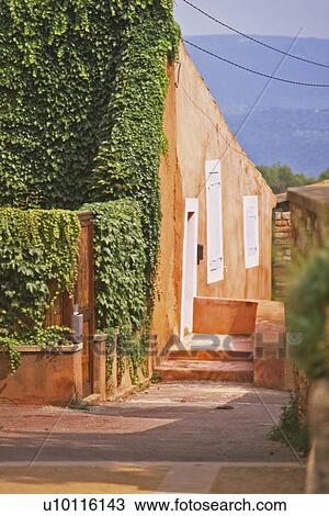 Stock Image - Roussillon - street detai. Fotosearch
