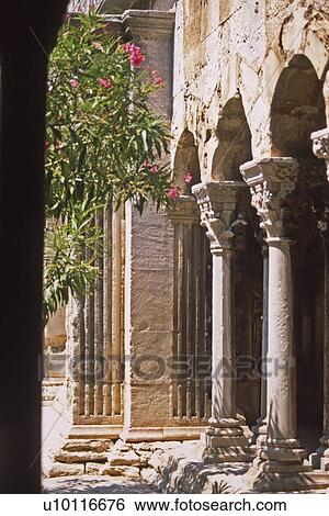 Arles - cloister of Eglise de Trophime View Large Photo Image Stock Photograph - Arles - cloister of Eglise de Trophime. Fotosearch