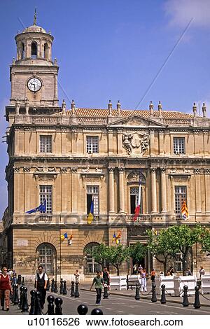 Arles - Town Hall View Large Photo Image Stock Photograph - Arles - Town Hall. Fotosearch
