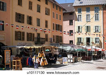 Briancon square and market View Large Photo Image Stock Image - Briancon square and market. Fotosearch