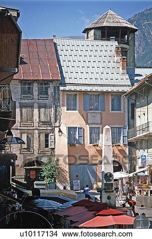 Picture - Guillestre-main square. Fotosearch