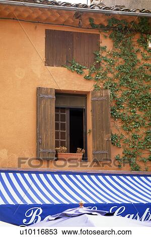 Roussillon - detail of ochre house View Large Photo Image Stock Image - Roussillon - detail of ochre house. Fotosearch