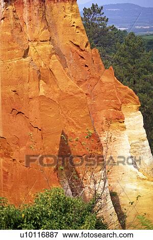 Roussillon - ochre quarry View Large Photo Image Stock Photo - Roussillon - ochre quarry. Fotosearch