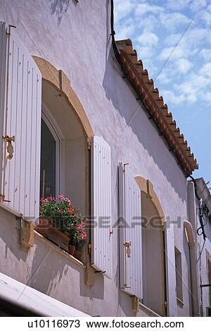 Stock Image - Saintes Maries de la Mer-house detail. Fotosearch
