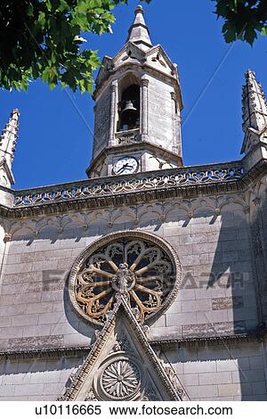 Stock Photography - St. Marcel de Careiret-nr. Bagnol-church facade. Fotosearch
