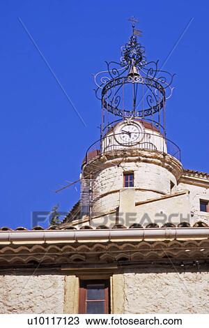 Wrought iron church spire - typical Provence style View Large Photo Image Stock Image - Wrought iron church spire - typical Provence style. Fotosearch