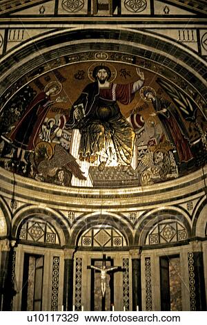 Stock Photo - Florence - interior of San Miniato al Monte. Fotosearch