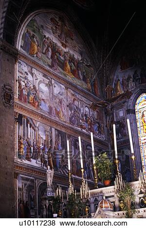 Stock Photo - Florence - interior of Santa Maria Novella. Fotosearch