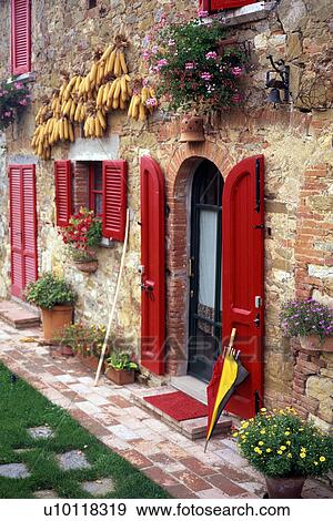 Stock Photo - Doorway in Tuscany Italy. Fotosearch
