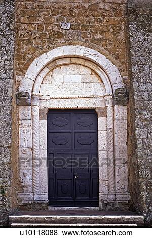 Stock Photo - Sovana Church Tuscany Italy. Fotosearch