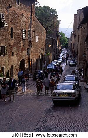 Certaldo - main street View Large Photo Image Stock Image - Certaldo - main street. Fotosearch