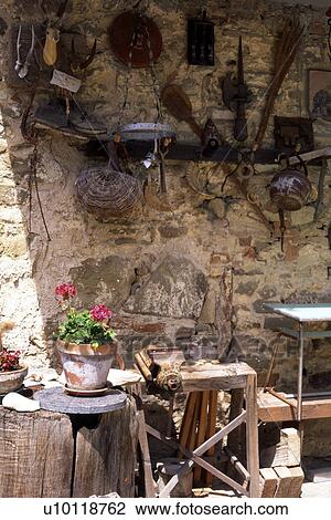 Stock Image - Chianti village farmhouse. Fotosearch
