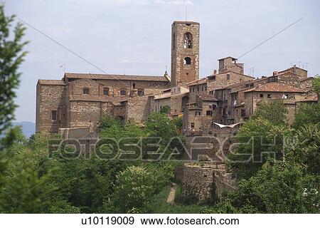 Colle val d'Elsa - view of town View Large Photo Image Stock Photo - Colle val d'Elsa - view of town. Fotosearch
