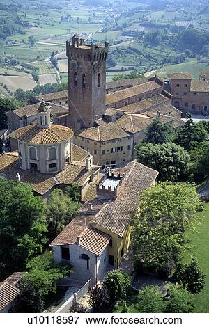 Stock Photo - San Miniato al Monte - rooftop view. Fotosearch