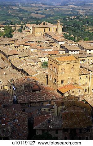 Stock Photo - San Miniato - rooftop view. Fotosearch